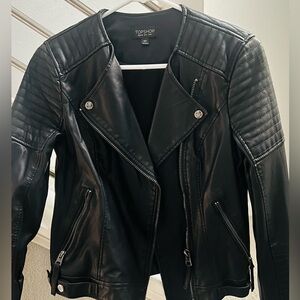 Top Shop Nelly Faux leather black jacket